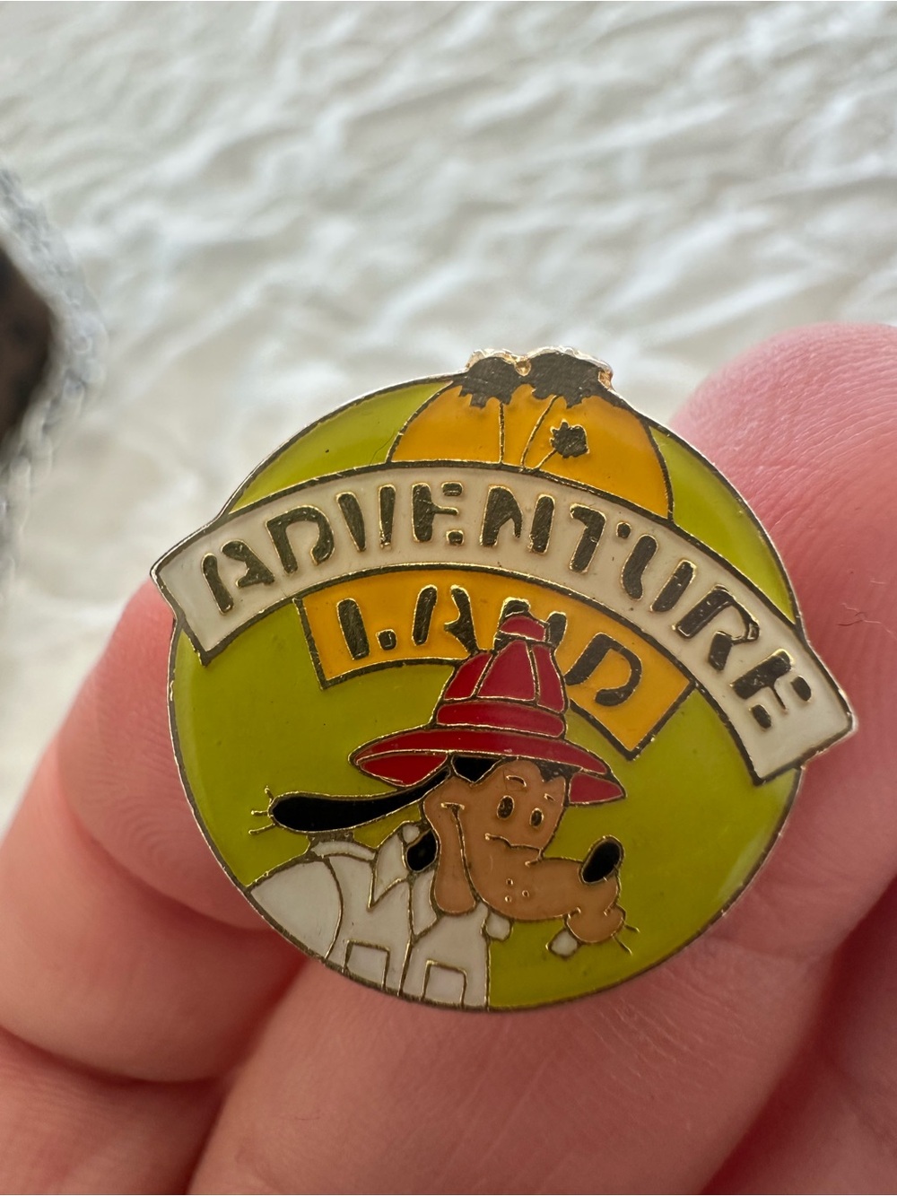 Disney Adventure Club Enamel Pin in Green, Yellow & Red
